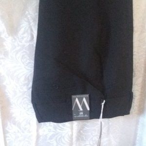 Worthington Curvy Straight Leg Mid-Rise black trousers size 8PS